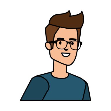 Genç ve rahat bir adam karakter