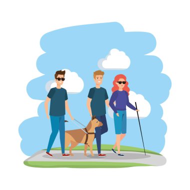yardımcı ve rehber köpek kör kadınla