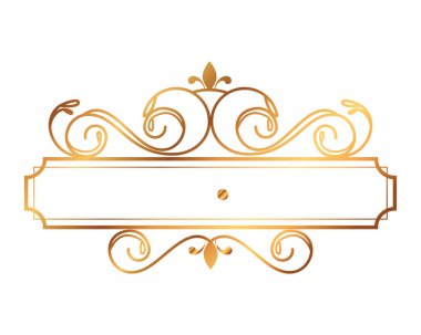 Altın etiket Victoria tarzı simgesi