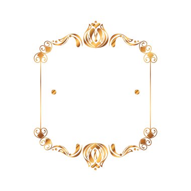 Altın kare etiketi Victoria tarzı