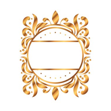 dairesel altın etiket Victoria tarzı