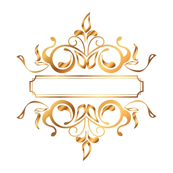 Значок золотого ярлика вікторіанського стилю — стоковий вектор