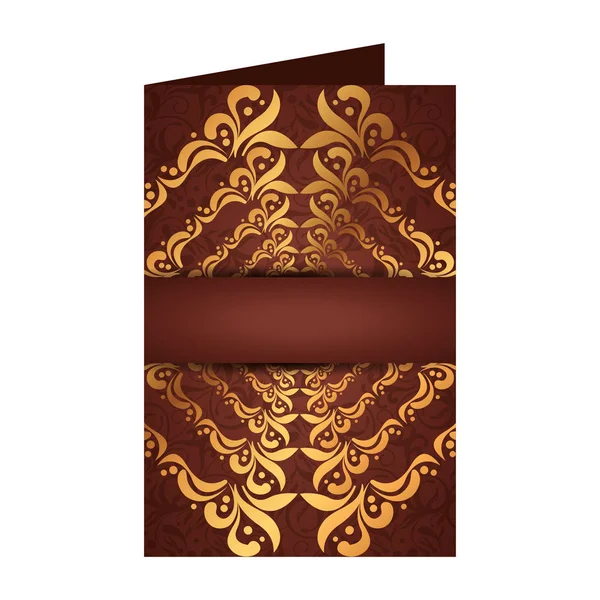 菱形の金色ラベルのビクトリア朝様式とカード — ストックベクタ