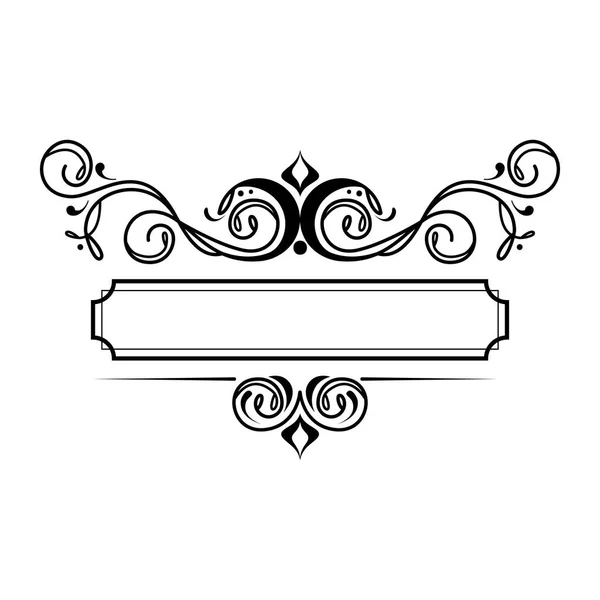 Rótulo ícone estilo vitoriano — Vetor de Stock