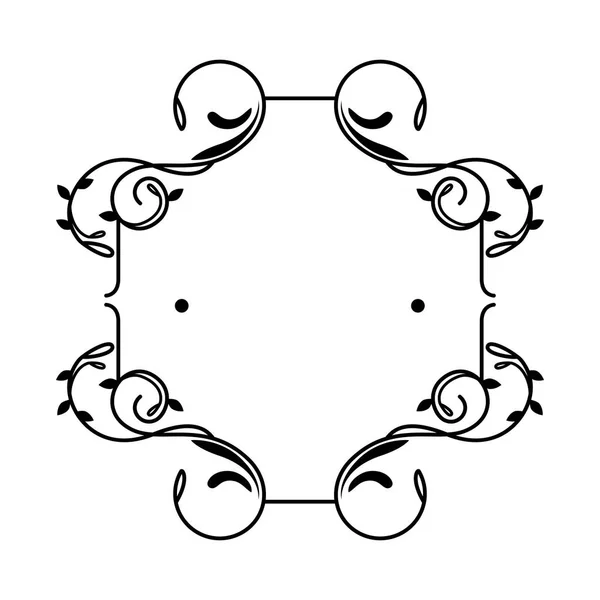 Etiqueta romboide icono de estilo victoriano — Vector de stock