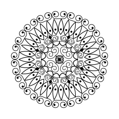 tek renkli mandala Victoria tarzı