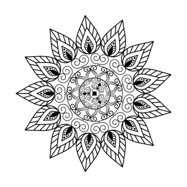 tek renkli mandala Victoria tarzı