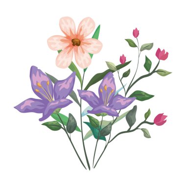 güzel çiçekler dekoratif simgesi