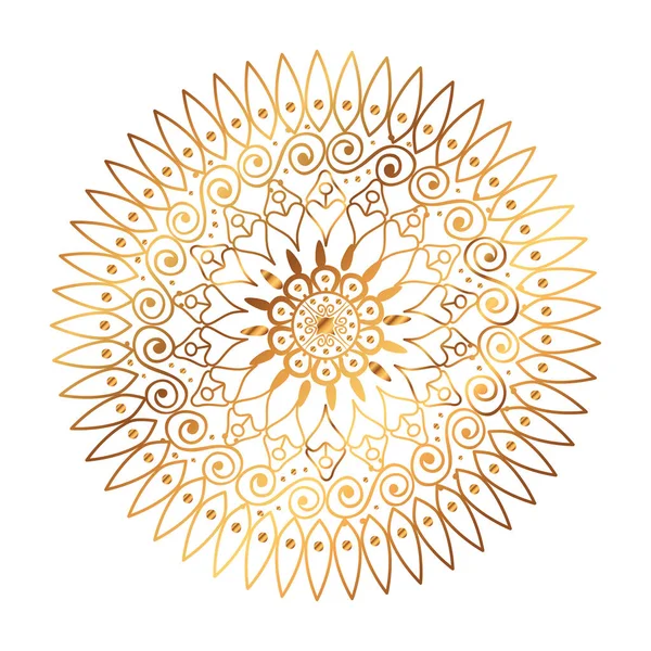 Mandala d'oro stile vittoriano — Vettoriale Stock