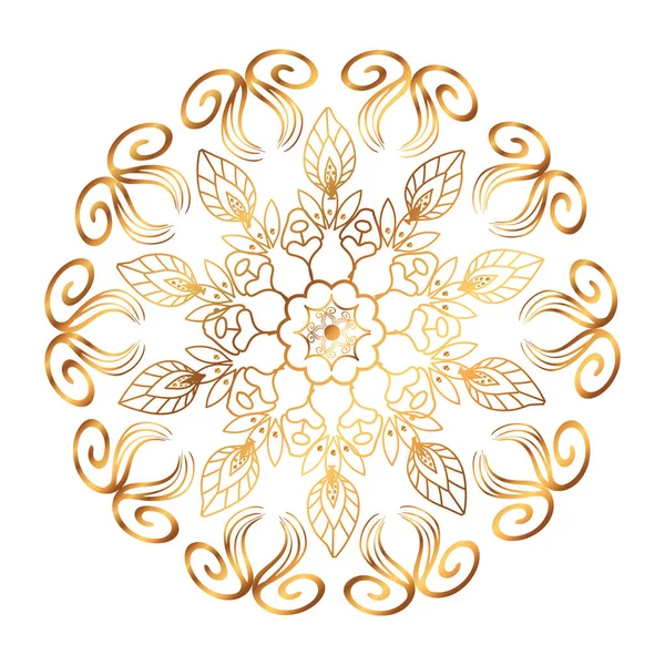 Mandala d'oro stile vittoriano — Vettoriale Stock