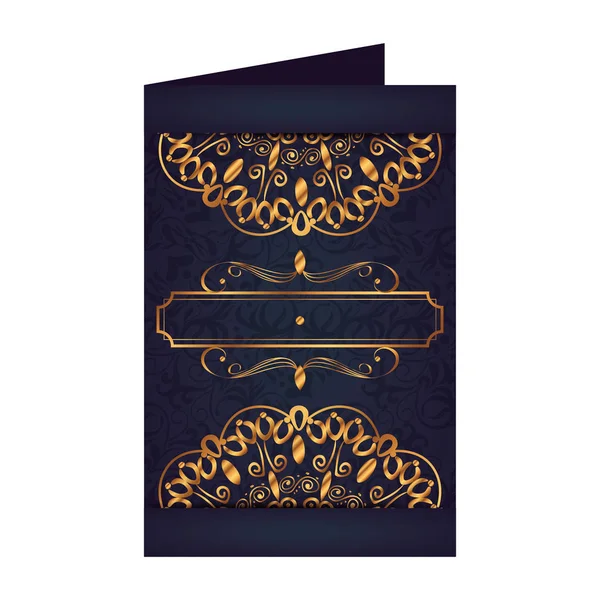 Карточка с золотой этикеткой — стоковый вектор