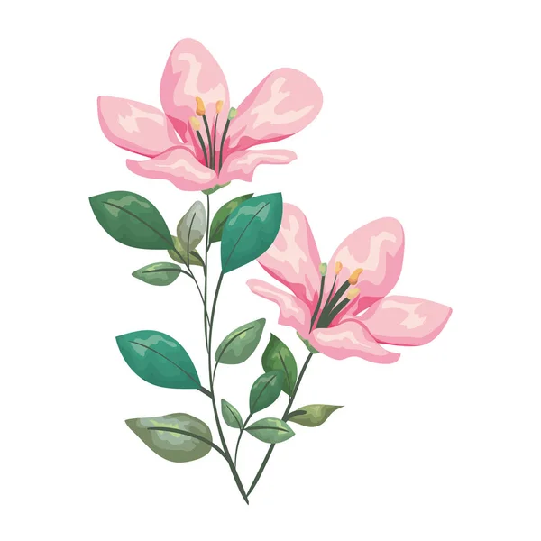 Schöne Blumen dekorative Ikone — Stockvektor