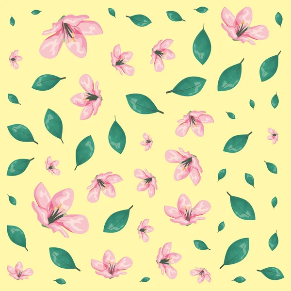 아름 다운 꽃 장식 패턴 — 스톡 벡터