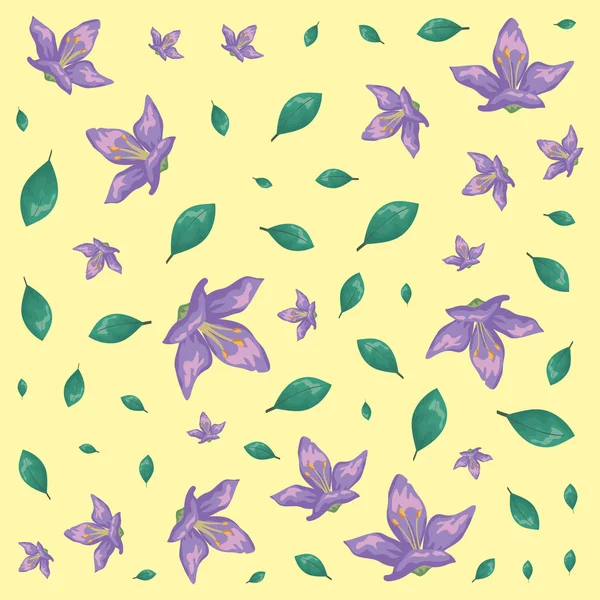 Schöne Blumen dekoratives Muster — Stockvektor