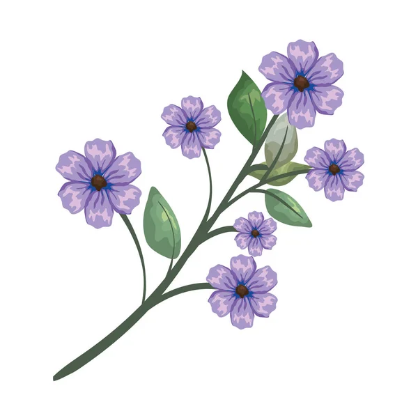 Hermoso icono decorativo flores — Archivo Imágenes Vectoriales