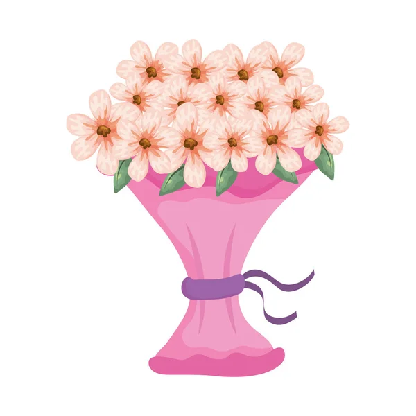 Güzel çiçekler buket simgesi — Stok Vektör