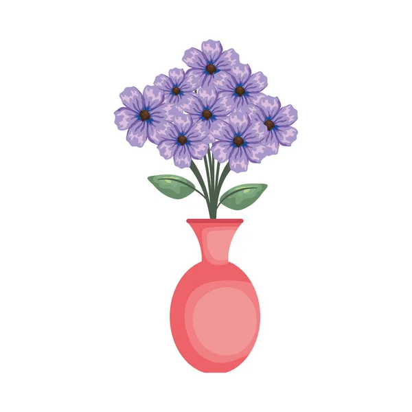 Blumenschmuck in klassischer Vase — Stockvektor