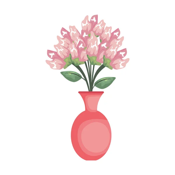 Blumenschmuck in klassischer Vase — Stockvektor