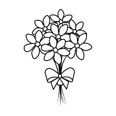 güzel çiçekler buket papyon ile