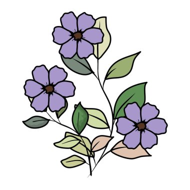 güzel çiçekler dekoratif simgesi