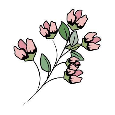 güzel çiçekler dekoratif simgesi
