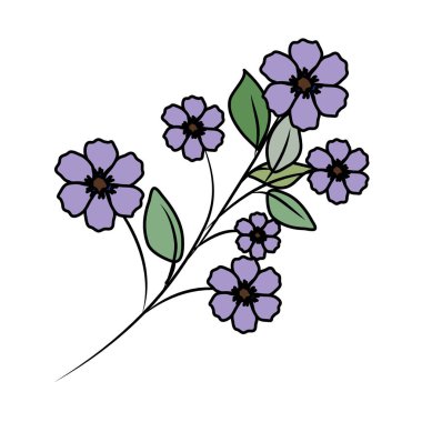 güzel çiçekler dekoratif simgesi