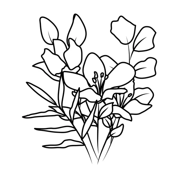 Piękne kwiaty dekoracyjne ikona — Wektor stockowy