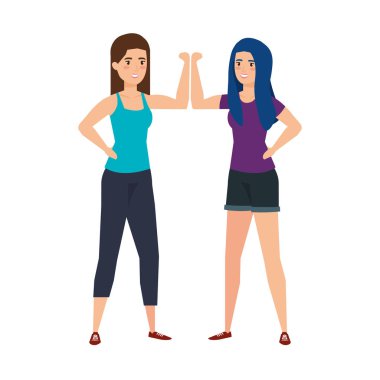 güçlü kadınlar çift kol sinyal