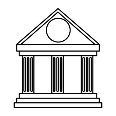Banka binası simgesi izole edildi