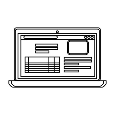 laptop with tax document clipart