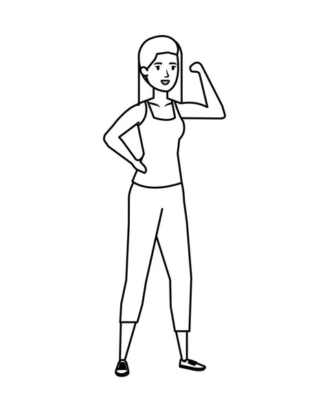 Strong woman arm signal — Stock Vector