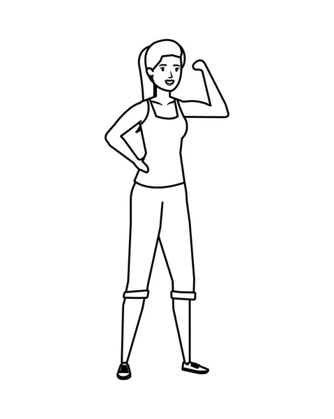 强烈的女性手臂信号 — 图库矢量图片