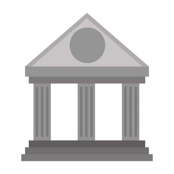 Banco edificio aislado icono — Vector de stock