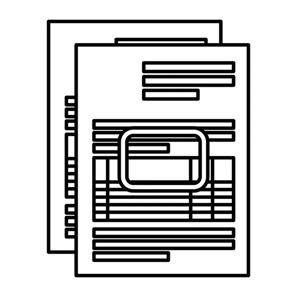 Documentos fiscales icono de papel — Archivo Imágenes Vectoriales