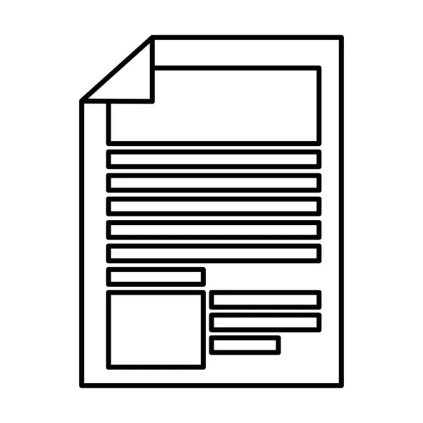 Documento en papel icono aislado — Vector de stock