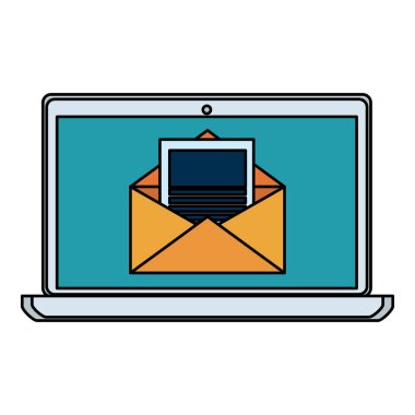 zarf e-posta ile dizüstü bilgisayar