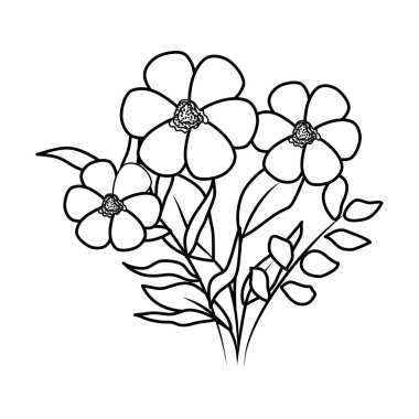 güzel çiçekler dekoratif simgesi