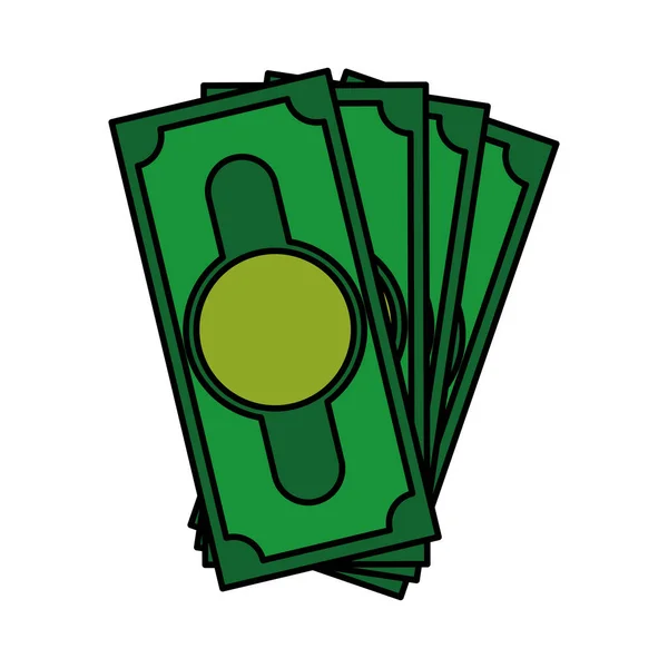 Směnky dolarů izolované ikona — Stockový vektor