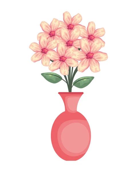 Blumenschmuck in klassischer Vase — Stockvektor