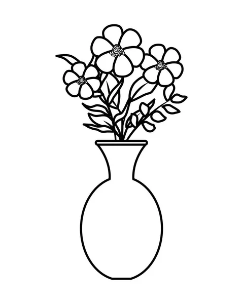 Dekoracja kwiatowa w klasycznym wazon — Wektor stockowy
