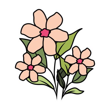güzel çiçekler dekoratif simgesi