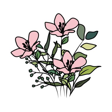 güzel çiçekler dekoratif simgesi