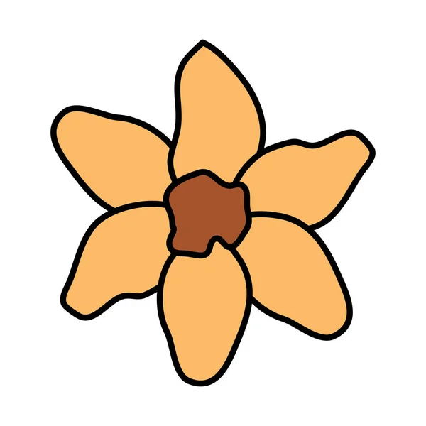 Bela flor ícone decorativo — Vetor de Stock