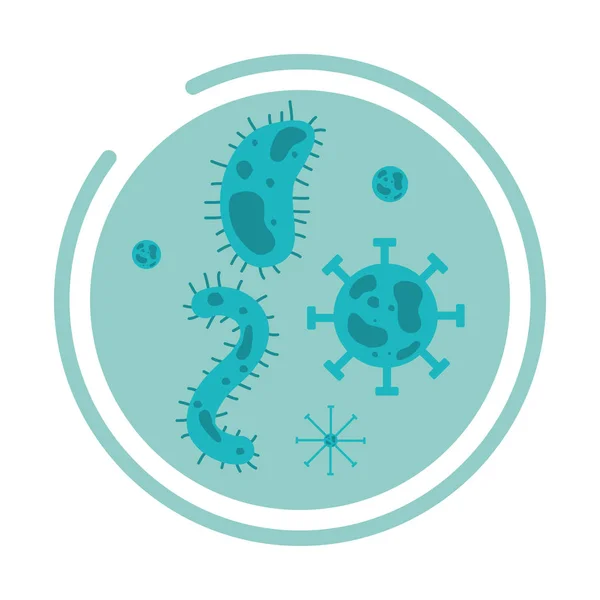 Лабораторные исследования бактерий — стоковый вектор