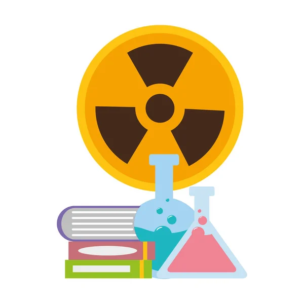 Φιάλες βιβλία ακτινοβολίας σύμβολο — Διανυσματικό Αρχείο