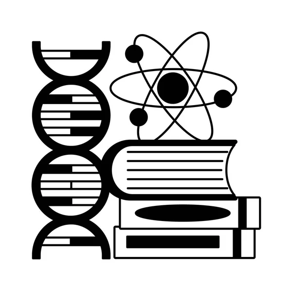 Molecola dna libri scienza — Vettoriale Stock