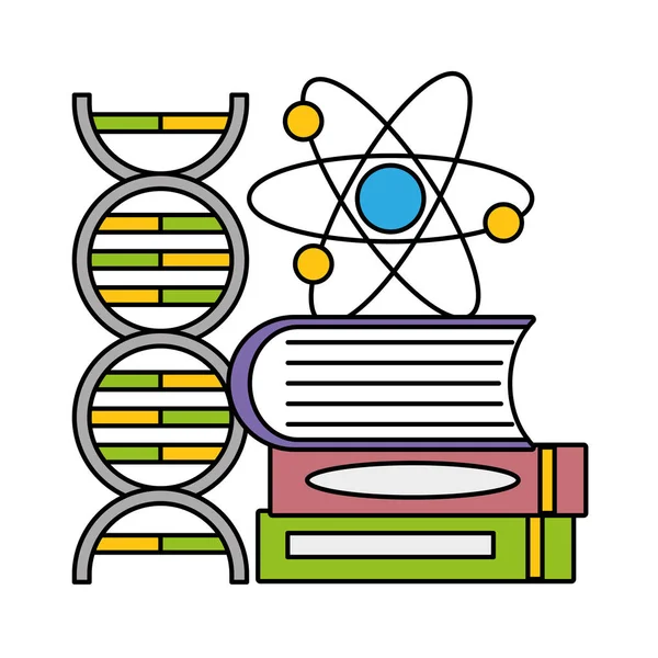 Molécula dna libros ciencia — Archivo Imágenes Vectoriales