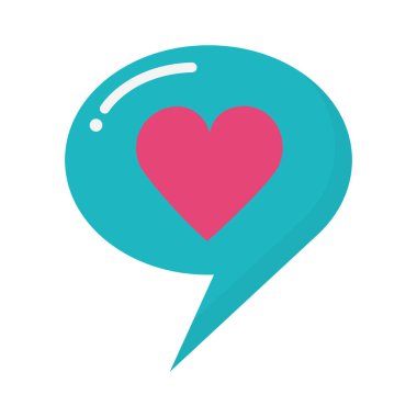 aşk kalp konuşma balonu