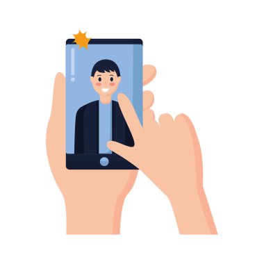 İnsanlar alarak selfie