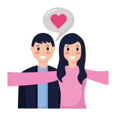 İnsanlar alarak selfie